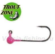 Джиг-головка Trout Zone 0,3гр крючок Kumho №4 (5шт в уп) розовый