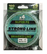 Плетеный шнур Strong Line PE X4 100m 0,18mm/7,71kg green      