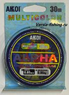 Леска монофильная Akkoi  Alpha 30м 0,09мм/0,96кг Multicolor