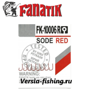 Крючок одинарный Fanatik FK-10006R Sode Red 6, 7 шт/уп 