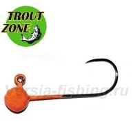 Джиг-головка Trout Zone 0,3гр крючок Kumho №4 (5шт в уп) оранжевый       