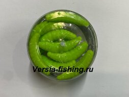 Силиконовая приманка Trout Zone Maggot Floating 1,6" Green Chartreuse сыр     