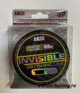 Леска монофильная Akkoi Invisible 3D 100м 0,14мм/4,10кг хамелеон   