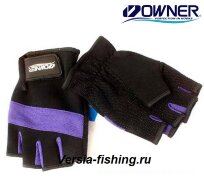 Перчатки Owner 9643 чёрно-фиолетовые, разм. L  