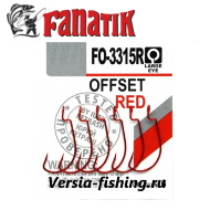Крючок офсетный  Fanatik FO-3315 Offset  Red 1/0, 4 шт/уп