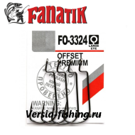 Крючок офсетный  Fanatik FO-3324 Offset Premium 1, 4 шт/уп 