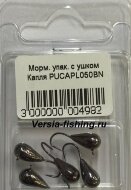 Мормышка вольф. с ушком Капля PUCAPL050BN (черный никель) (5шт в уп)  
