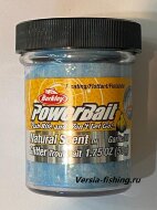 Паста форелевая Berkley Powerbait Natural Scent Glitter Trout Bait (50гр) Garlic Neon Blue